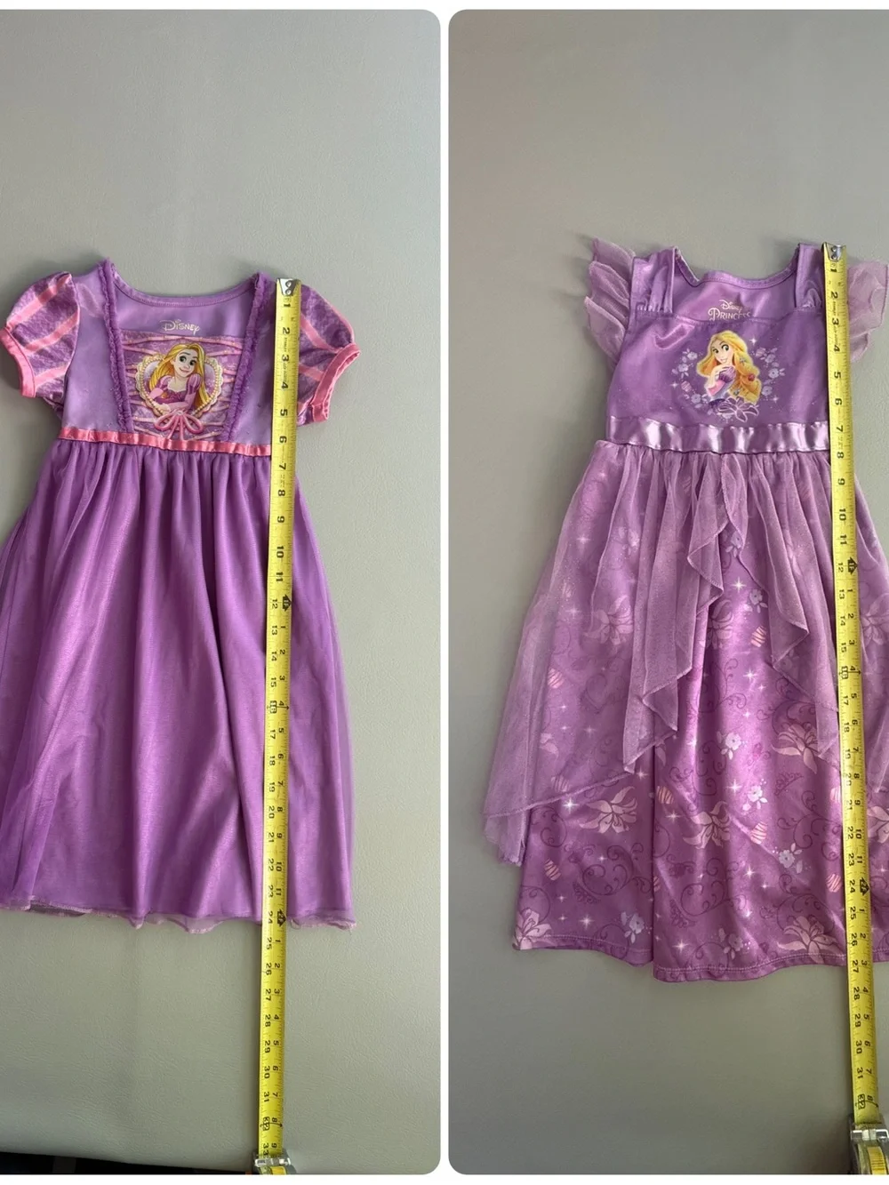 Disney Princess Rapunzel Tangled Dress Up Nightgown Set of 2 - Size 3T & 5T - Picture 3 of 16